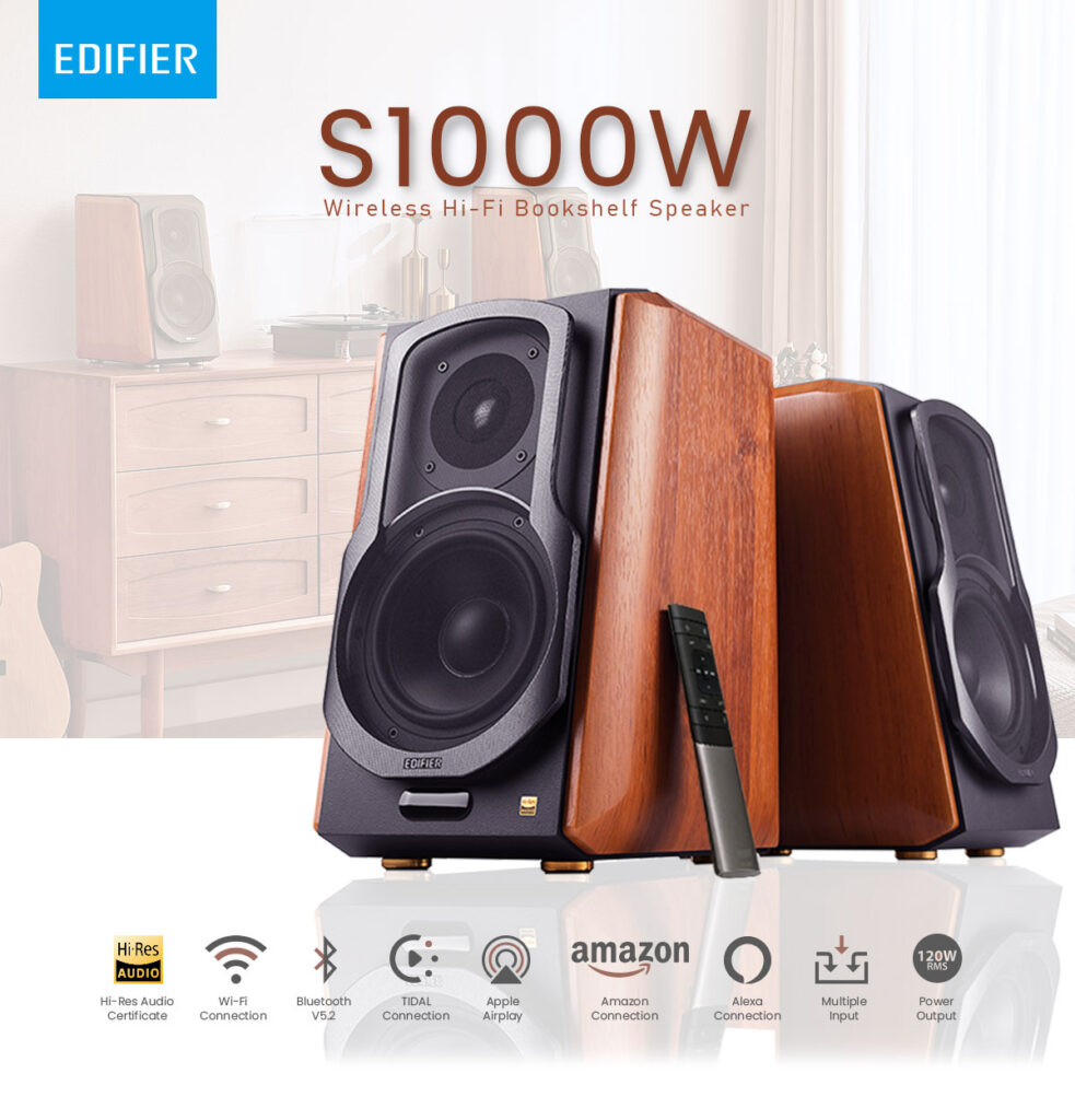 Edifier S1000W Wifi Active Bookshelf Speaker - Inter-Asia Technology